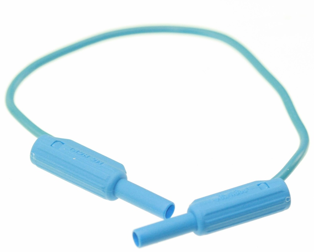 Sikkerhedsprøveledning Silikone 15cm. BLÅ 2mm.