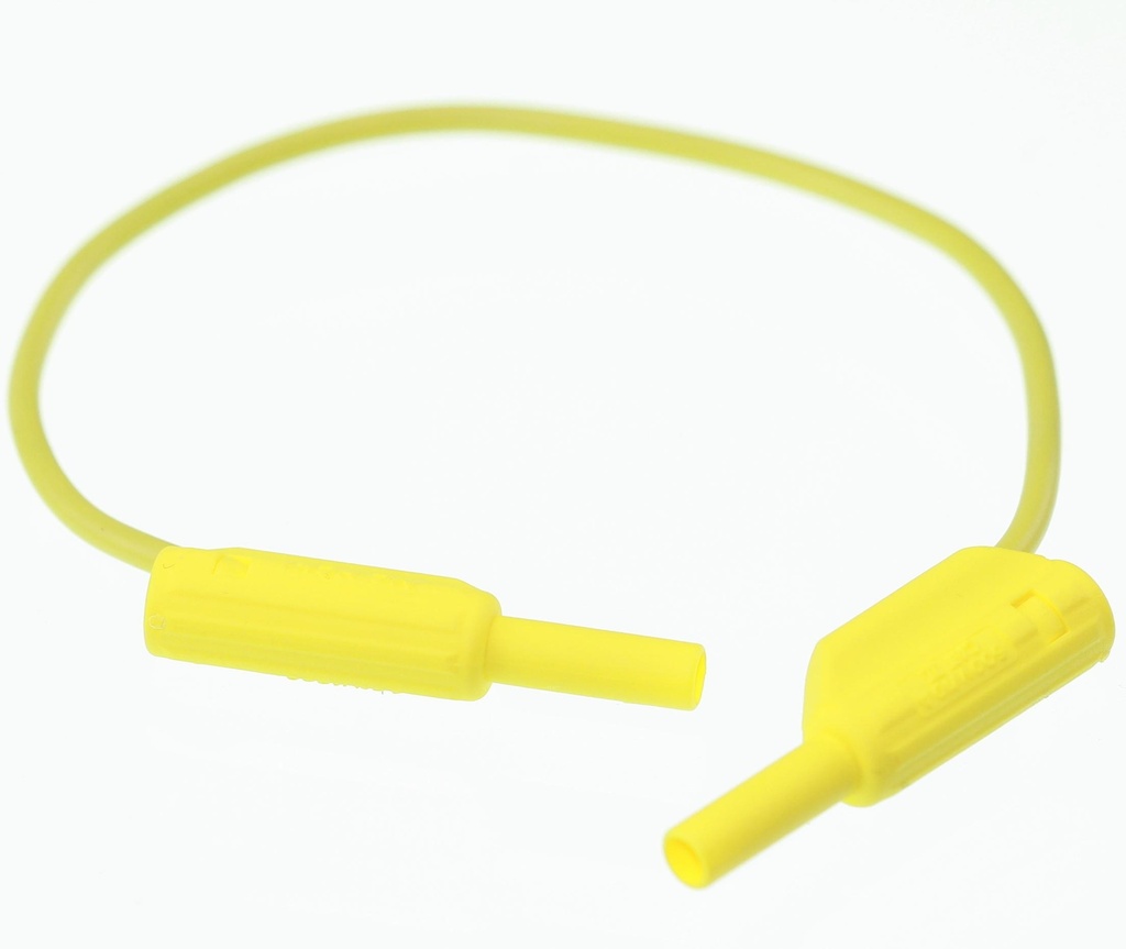Sikkerhedsprøveledning Silikone 15cm. GUL 2mm.