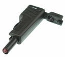 Sikkerhedsbanan stik 4mm stabelbar Sort
