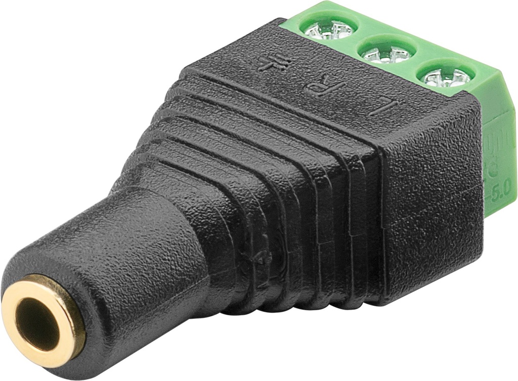 3,5mm minijack stereo HUN m. skrueterminaler