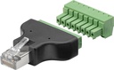 8P8C RJ45 Modular Plug for skruemontering 2-dele