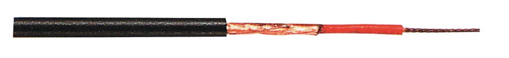 Mikrofonkabel, 1 x 0.25 mm² SORT Ø=3mm