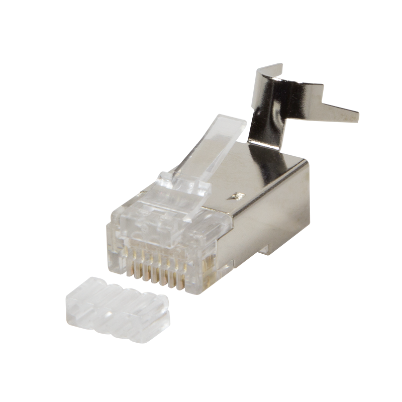 Cat.6/6a/7/7aModular Plug RJ45 CAT6A,CAT7A til ø8mm pose m. 10 stk.