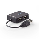4-Port Hub USB 2.0 Travel Sort