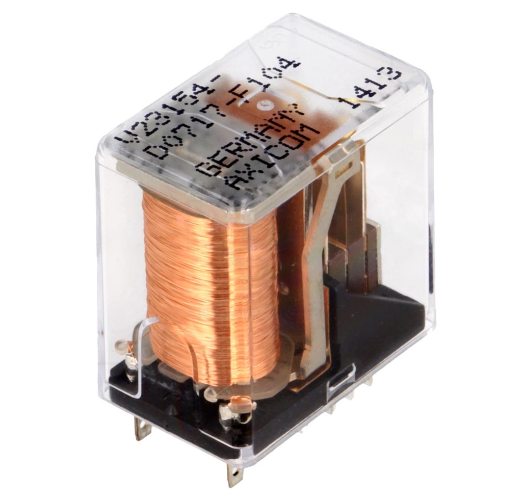 Relæ, 2 x skifte, 12VDC, 5A, Size 2