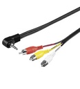 Minijack 4-pol - 3 x phono kabel 1,5m