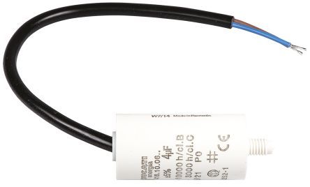 Motorstart kondensator 4uF, 475V Ø28x55mm