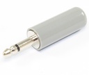 3.5 Mono han Plastic GRÅ (max Ø4,5mm kabel)