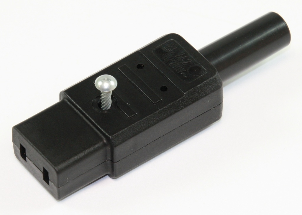 IEC-C9 "Revox" stik, 6A, 250V, hun