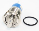 Drejeafbryder metal 19 mm 1x NO-kontakt, 1 x NC-kontakt