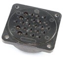 Hirschmann 24-polet stik SORT female chassis