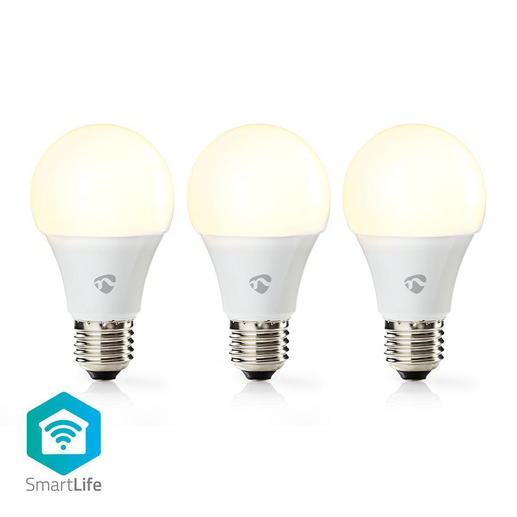 Wi-Fi Smart LED-pære | Varm Hvid | E27 | 3-pak