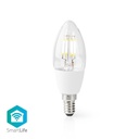 Wi-Fi Smart LED-pære | E14 | C37 | 5 W | 400 lm | Hvid