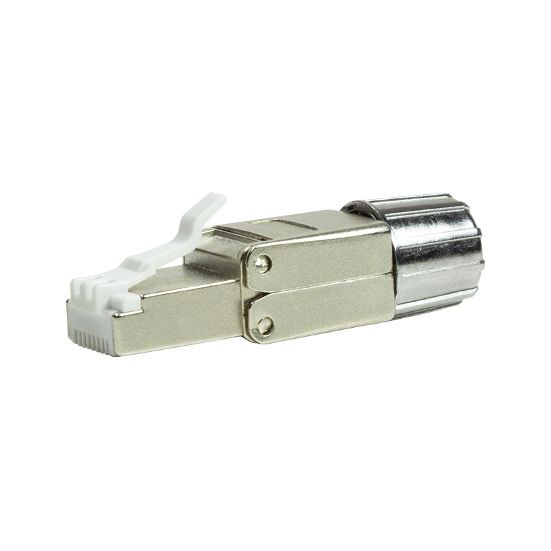Værktøjsfrit Cat6A+Cat8+ STP RJ45 netværkskonnektor
