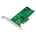 Dual M.2 PCIe adapter for SATA and PCIe SATA SSD