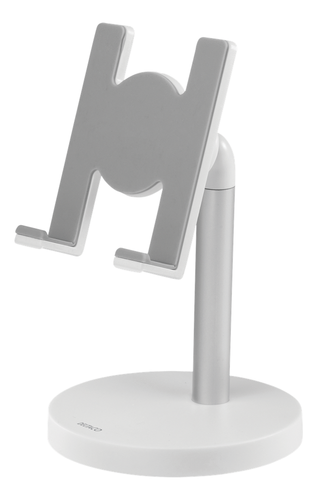 Skrivebordsstativ til telefon og tablet, hvid