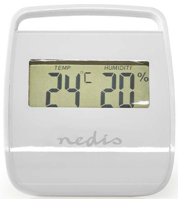 Termometer, Hygrometer, Indendørs, hvid