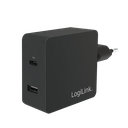USB strømforsyning, 1A, 45W 1x USB-C og 1x USB-A Port