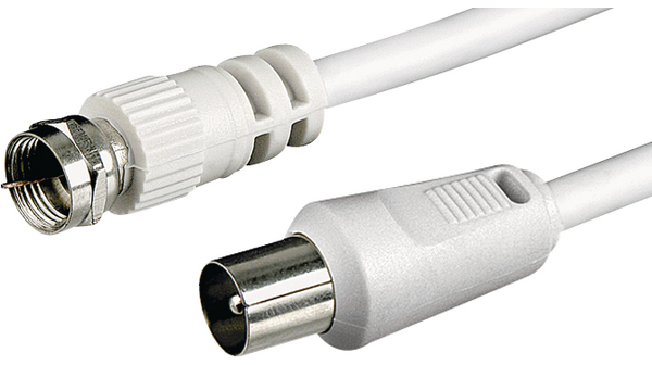 Antennekabel 5m F-stik til coax-han