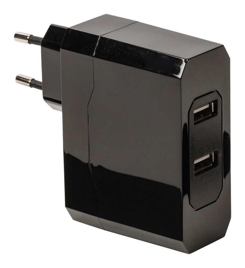 Dobbelt Universal USB -A adapter / oplader 2 x 2,4A