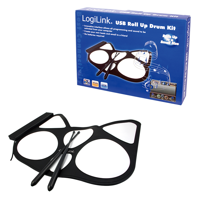 USB Roll Up Drum Kit, LogiLink