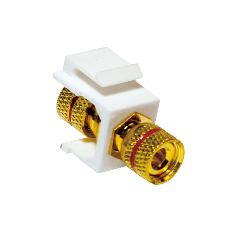 Keystone In-Line Coupler Binding Post > Threaded Bushing - red