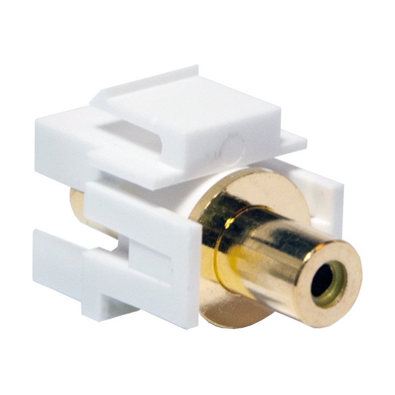 Keystone In-Line Coupler RCA female > RCA female - yellow