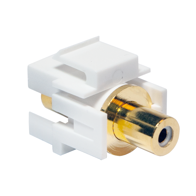 Keystone In-Line Coupler RCA female > RCA female - white