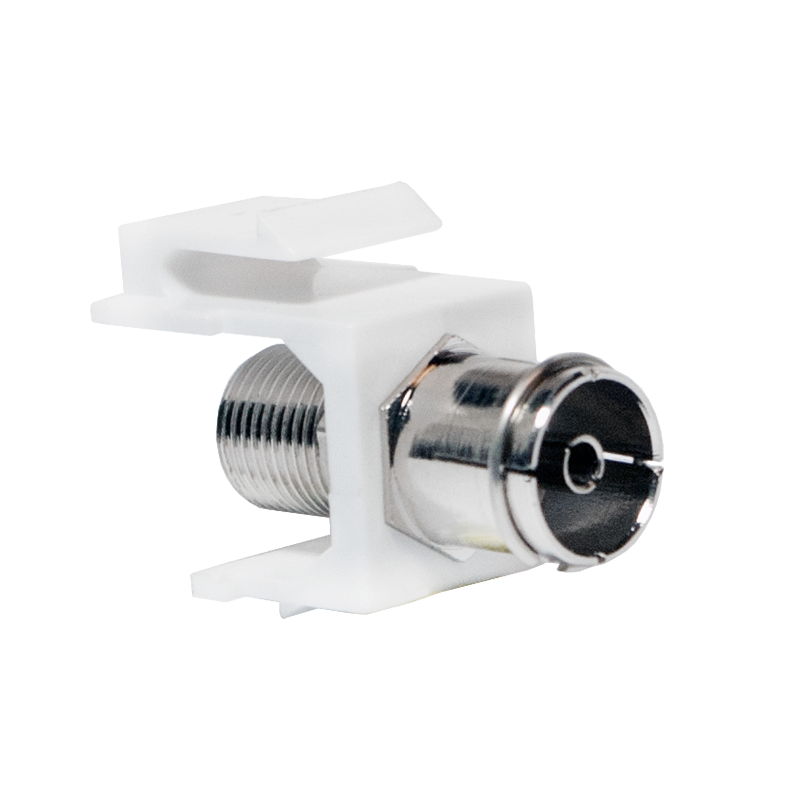 Keystone In-Line Coupler IEC female > F-Type female