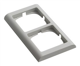 LK Fuga Ramme 63 2 modul Lysegrå