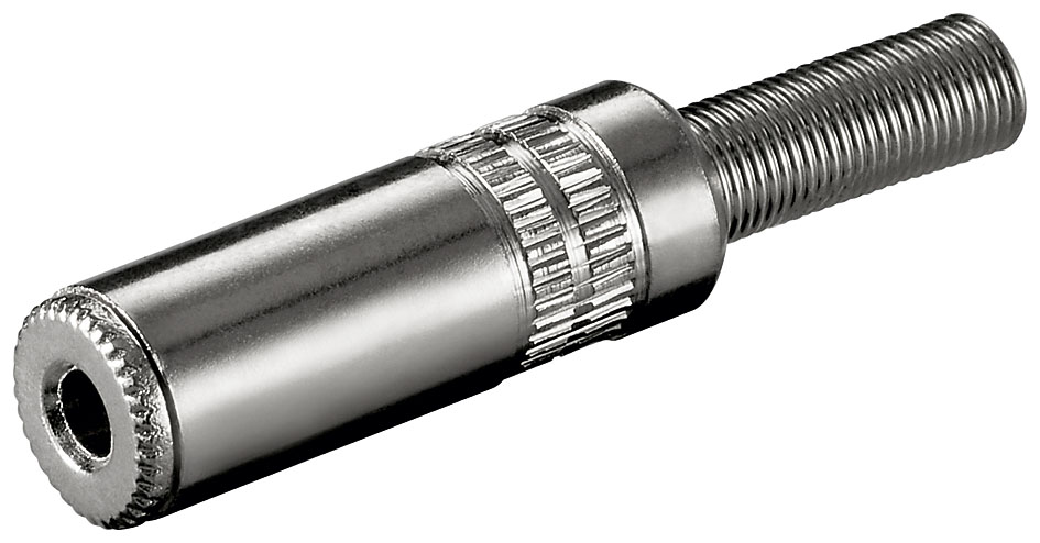 3.5 minijack Stereo Hun Metal m. aflastning