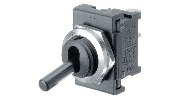 Toggle Switch 1-pol ON-OFF-ON 6A/250V Black