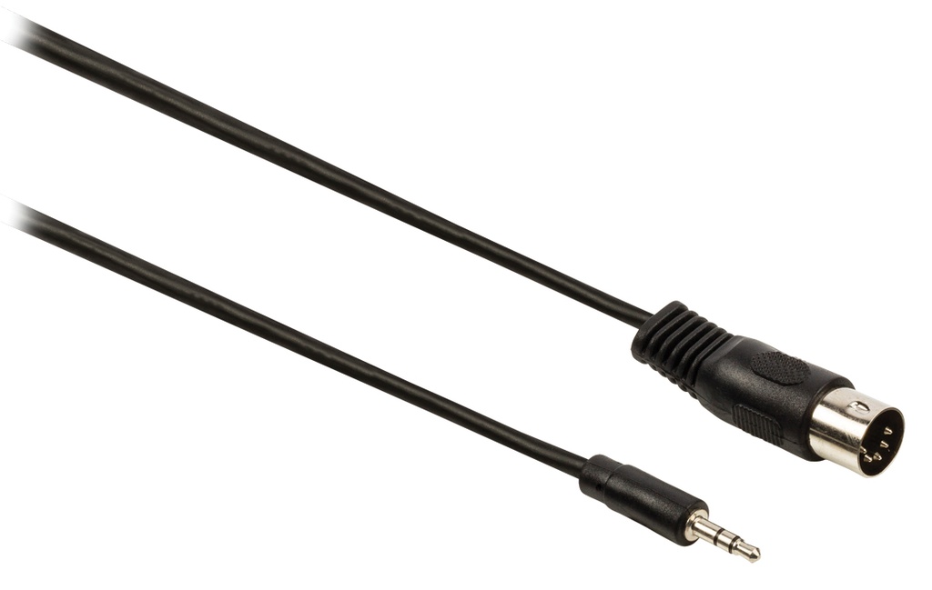 Minijack 3,5mm til DINstik 5p 1 meter