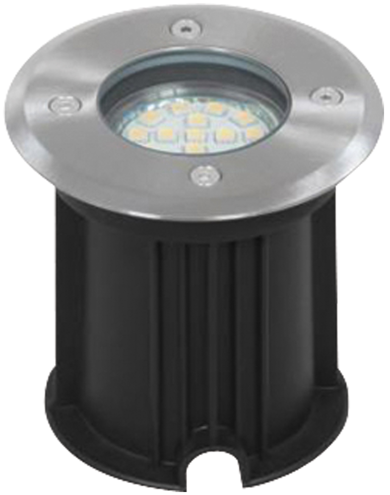LED GROUND SPOT BRUSHED PLASTIC GLASS