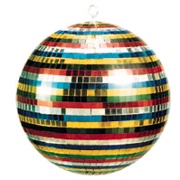 Spejlkugle, flerfarvet, 5cm