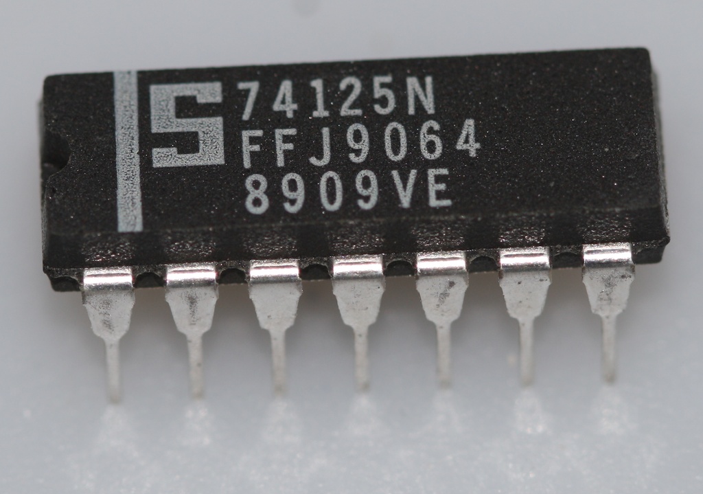 Quad bus buffer with three-state outputs, negative enable DIP-14
