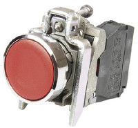 Trykknap 22mm Rund RØD IP66 Fjederretur NC