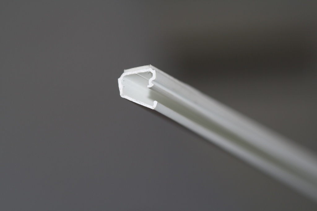 Kabelkanal 12 x 7mm, 2 meter, hvid