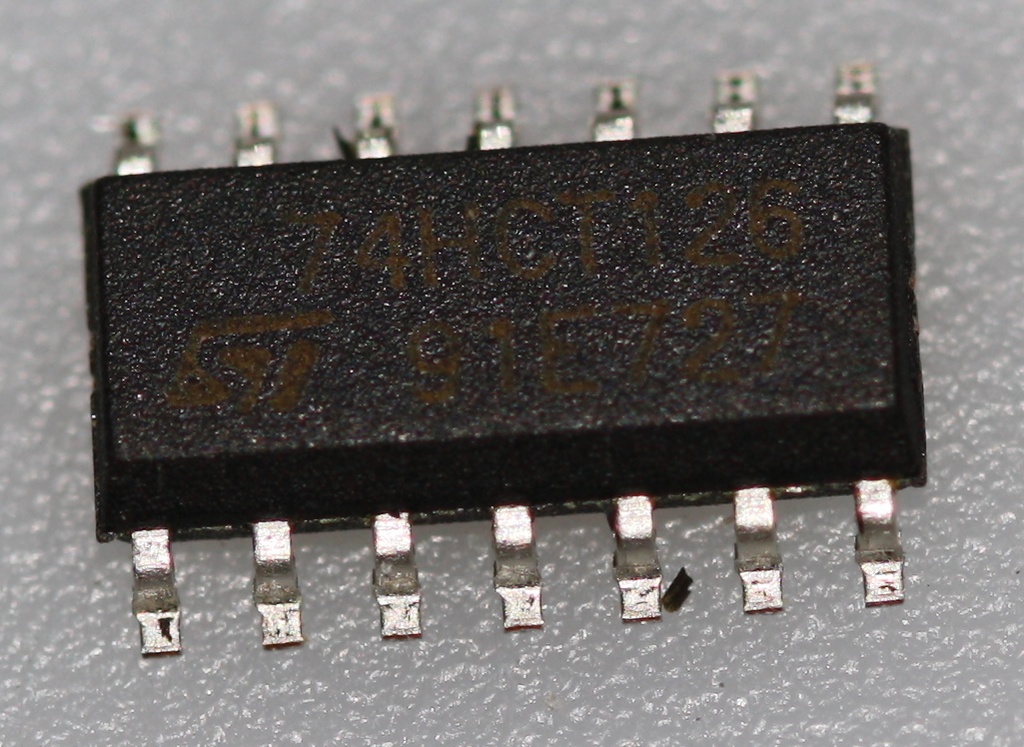 Quad bus buffer with three-state out SO-14