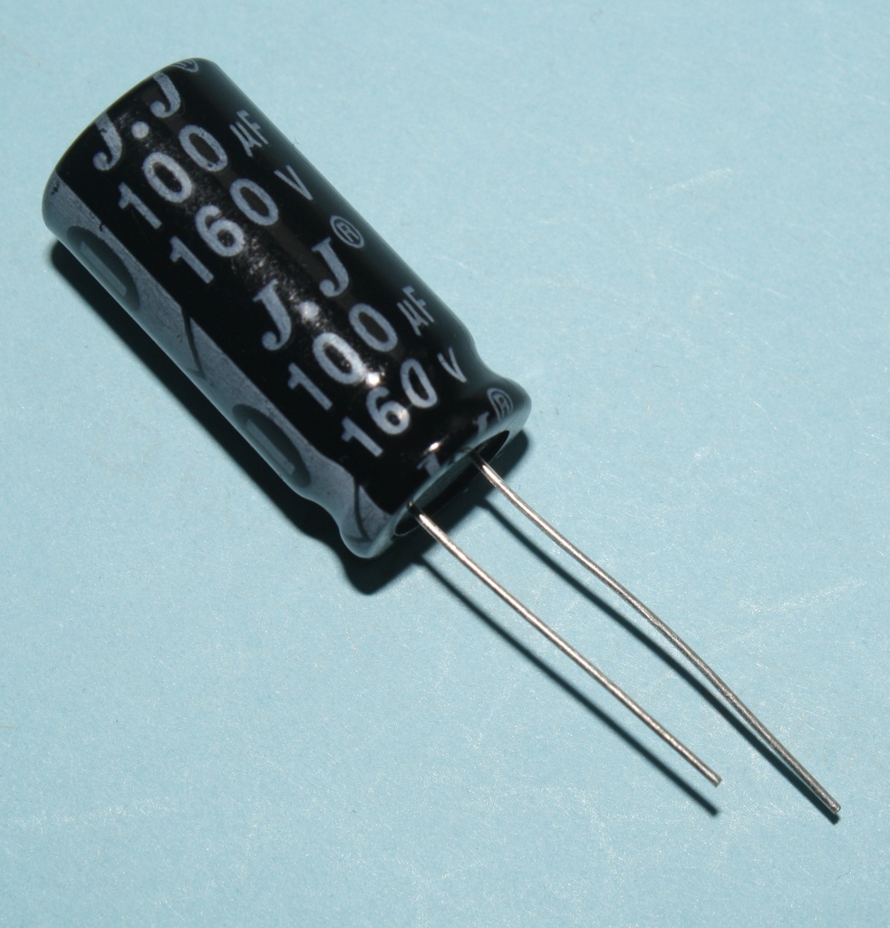 El-Capacitor 100µF/160V-P5-12,5X25