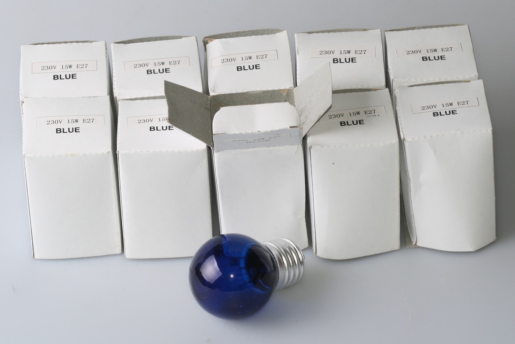 BLÅ lamper, E27, Pakke med 10 stk. 15W 230V