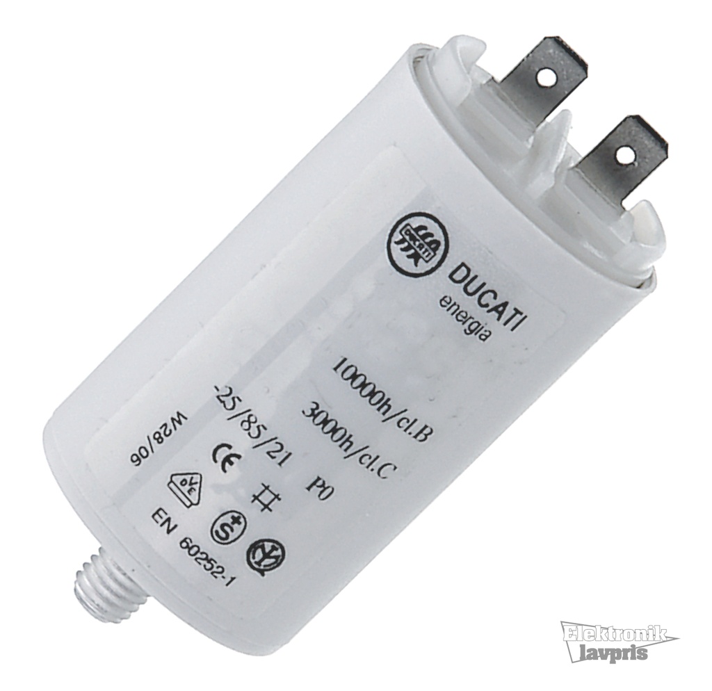 Motorstart kondensator 2uF, 475V 28x55mm.