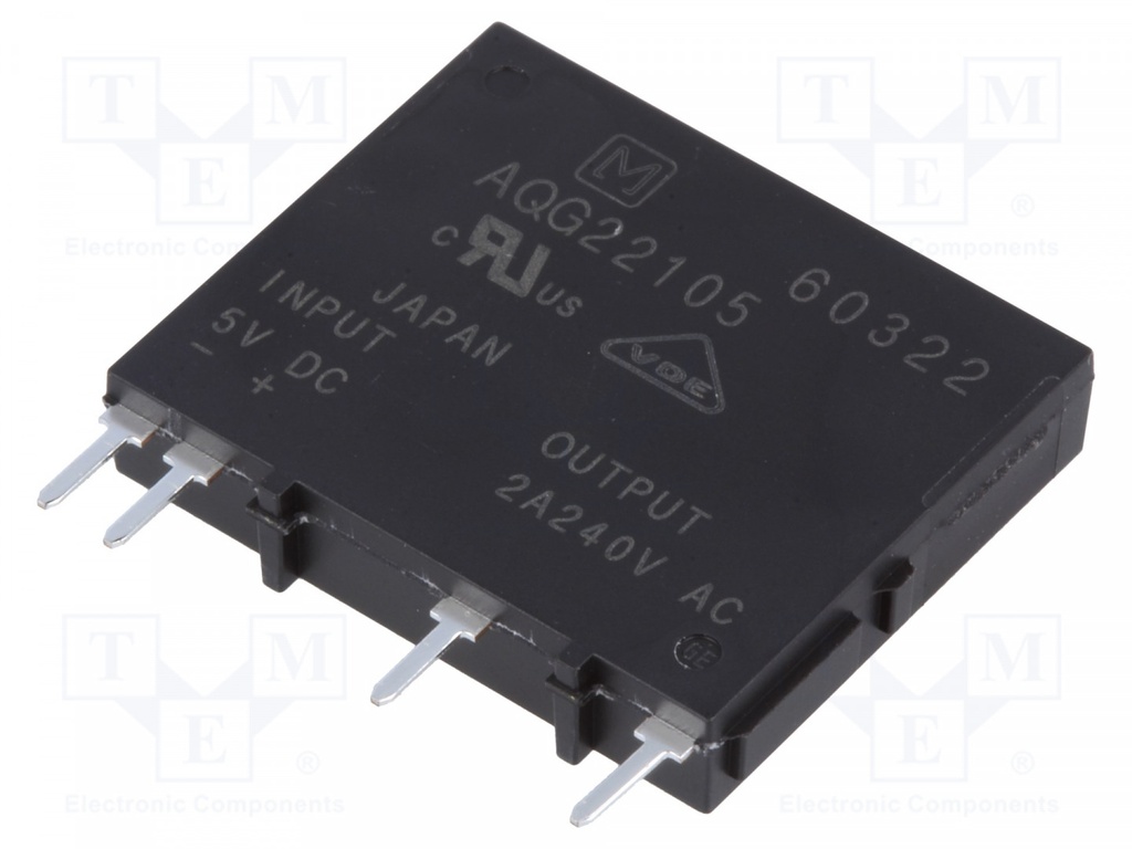 Solid state Relay 4-6VDC - 75-264VAC 2A