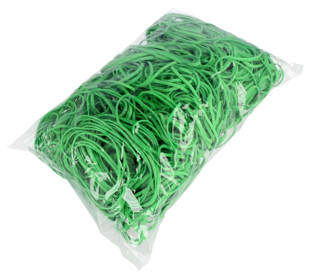Elastikker, 3 x 1,5mm, :70mm, flade, grn, 100g
