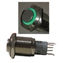 Trykafbryder/omskifter 16mm med grøn ringlys