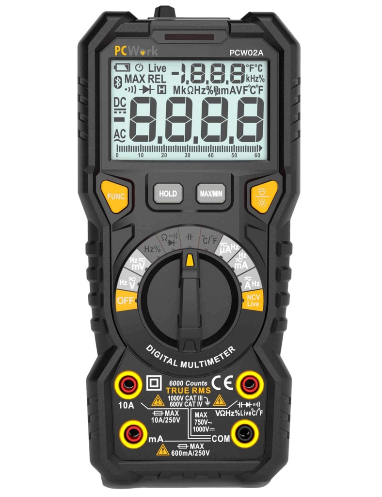 PCWork Digital multimeter CATIII 1000V NCV