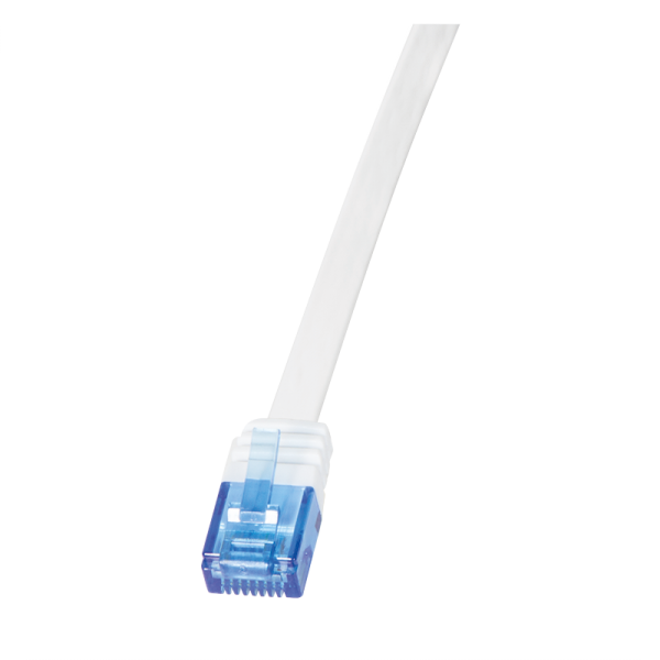 Netværkskabel CAT5e, flad, hvid, 3m