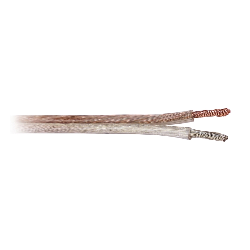 Højttalerkabel 2 x 4mm², transperant