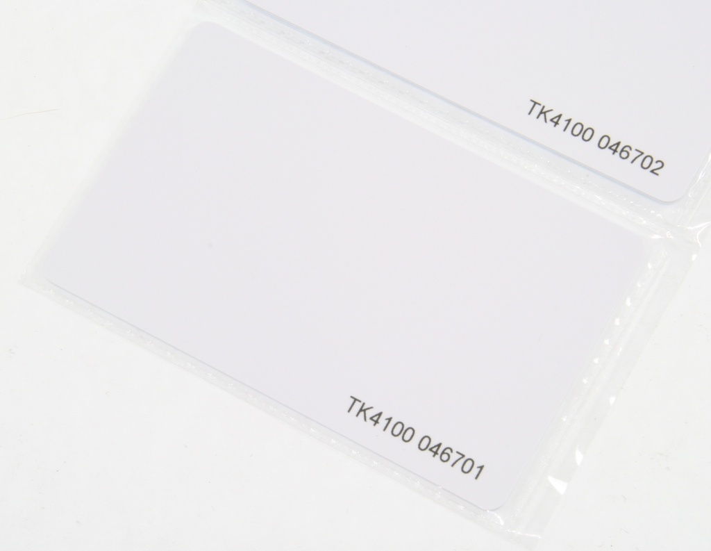 RFID kort 86x54x0.8mm UNIK 125kHz TK4100, 1 stk.