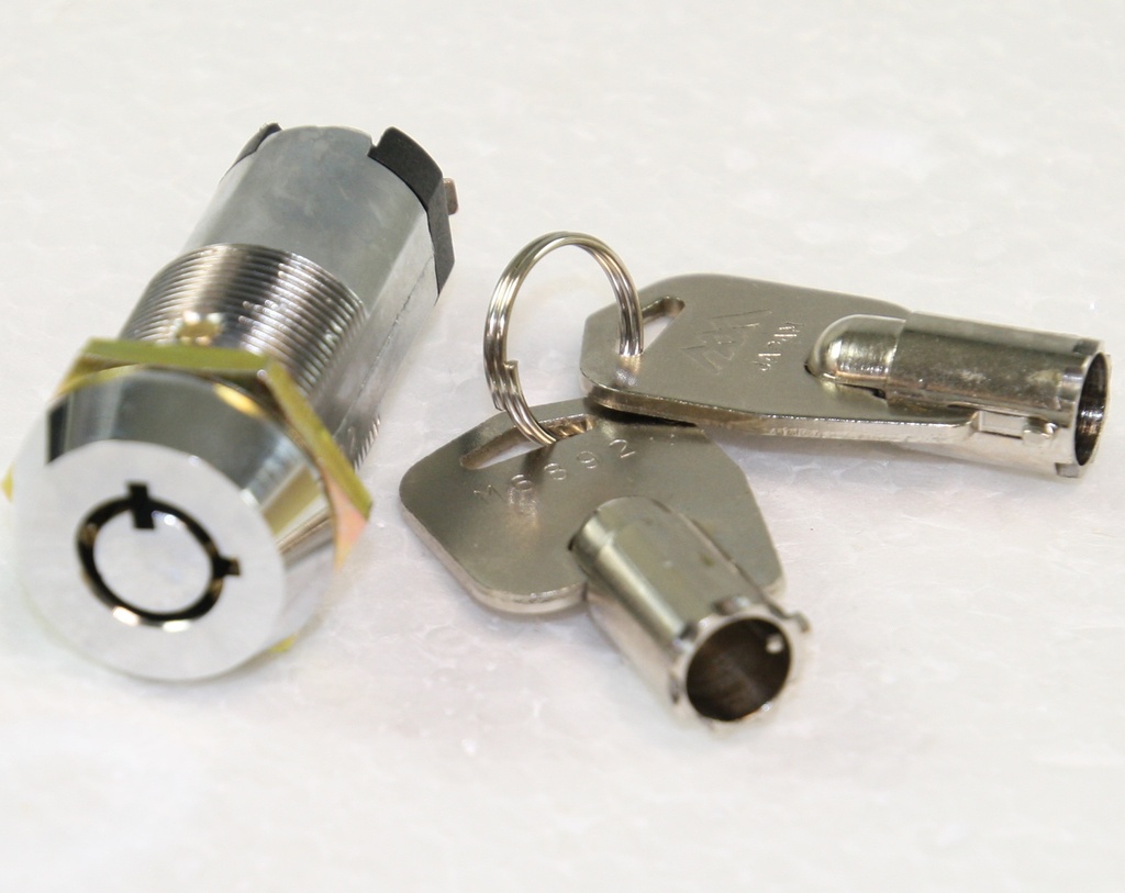 Key Switch 250V/0,5A - 1 x ON/ON. Nøgle ud i 2 positioner
